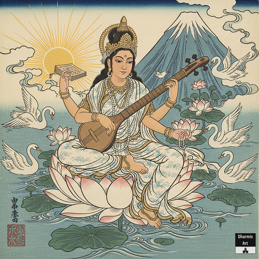 2. Goddess Saraswati (8" x 8')