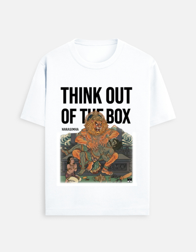 Narasimha - Think Out of the Box - Unisex Standard Crew T-Shirt - Image 3
