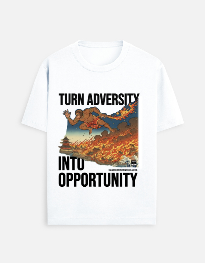 Hanuman - Turn Adversity into Opportunity - Unisex Standard Crew T-Shirt - Image 2